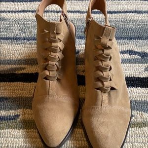 Anthropologie suede booties